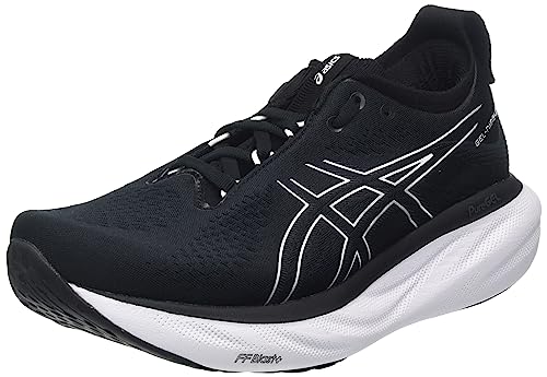 ASICS Nimbus 25 Zapatillas de Carretera para Hombre Negro Plateado 43.5 EU