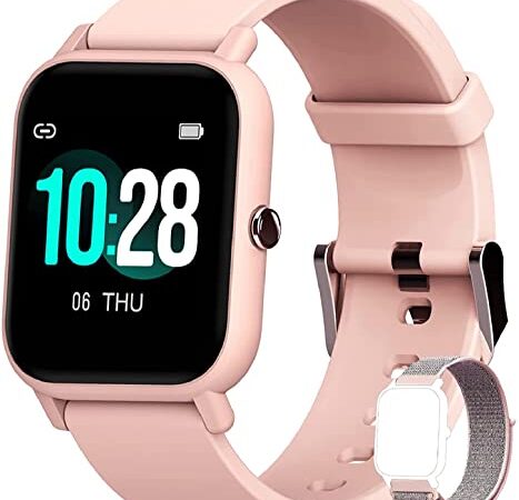 Blackview R3 Smartwatch, Reloj Inteligente Mujer - Oxímetro de Pulso (SpO2) | Esfera de Reloj de DIY | Pulsera Actividad Inteligente Caloría | Smartwatch Mujer para Android e iOS (Versión Mejorada)