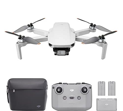 DJI Mini 2 Combo Ligero y Plegable Drone, 3 Ejes Gimbal con Cámara 4K, Foto 12 MP, 3 Baterías, Centro de Carga, OcuSync 2.0 HD Transmisión de Vídeo, Mavic Mini, Sin Tarjeta, Sin Care Refresh, Gray