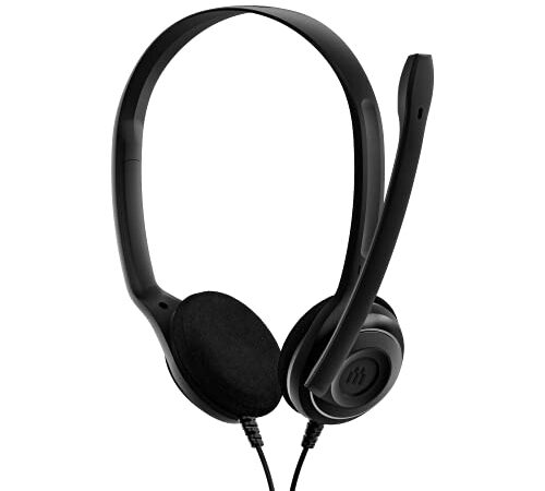 EPOS Sennheiser PC 8 USB - Auriculares de diadema abiertos USB (micrófono con cancelación de ruido, sonido estéreo) color negro