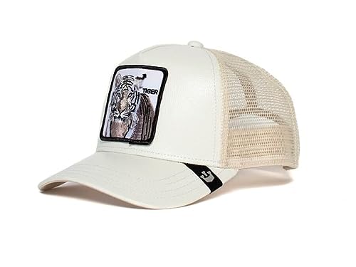 Goorin Bros. The Farm Gorra de camionero unisex de cuero, Blanco (el tigre asesino), talla única