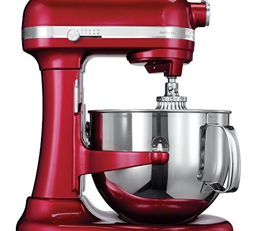 KitchenAid 5KSM7580XECA, 500 W, 6.9 litros, Acero Inoxidable, 10 Velocidades, Rojo