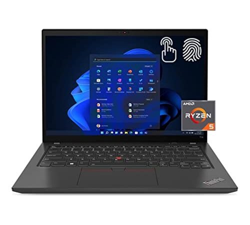 Lenovo ThinkPad T14 Gen 3 Touch Laptop, 14" WUXGA IPS Touchscreen, AMD 6-Core Ryzen 5 Pro 6650U (Beat i7-1255U), 16GB RAM, 512GB PCIe SSD, USB-C, WiFi6, Backlit, FP Reader, Win 11 Pro