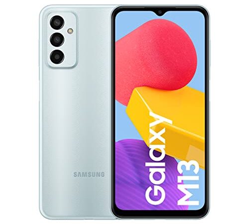 Samsung Galaxy M13 (64 GB) Azul Claro – Teléfono Móvil libre Android, Smartphone con 4GB de RAM [Versión española]