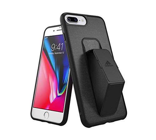 adidas Funda de Agarre Deportivo para iPhone 6+/6s+/7+/8+, Color Negro