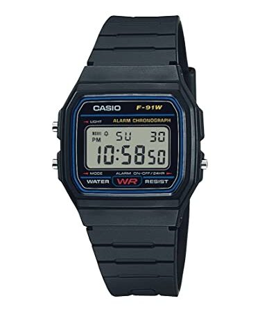 Casio, para Hombres, Reloj Informal F91W-1