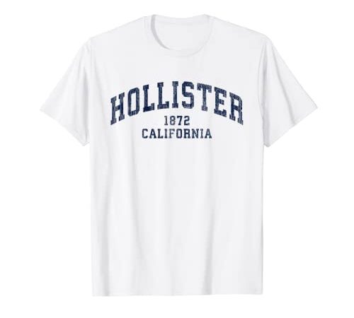Estilo deportivo estatal vintage de Hollister, California, California Camiseta